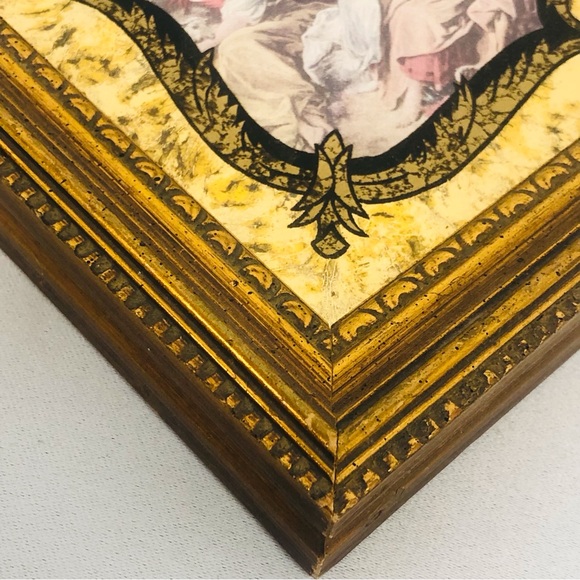 Vintage Gold Wood Glass Framed Prints Baroque Victorian - Picture 6 of 16